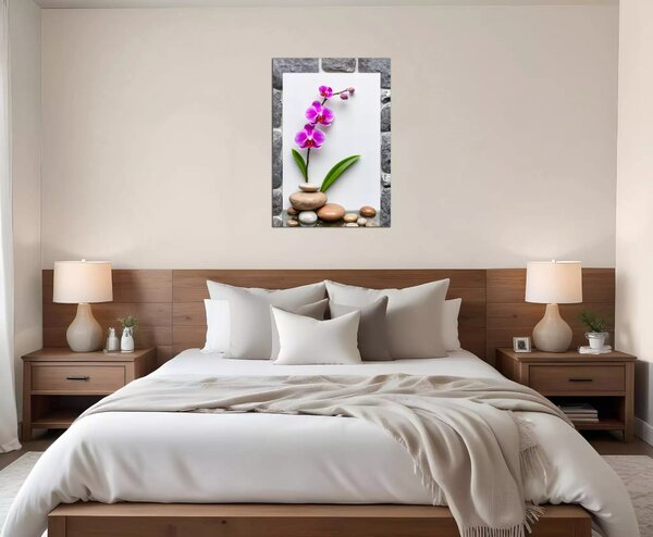 Obraz na plátne Orchidea a kamene