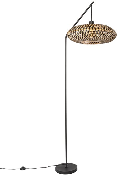 Orientálna stojaca lampa čierny bambus - Ostrava