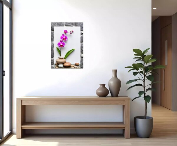 Obraz na plátne Orchidea a kamene