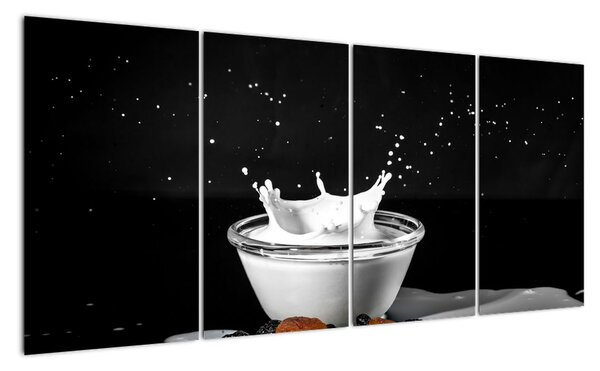Obraz misky s mliekom (Obraz 160x80cm)