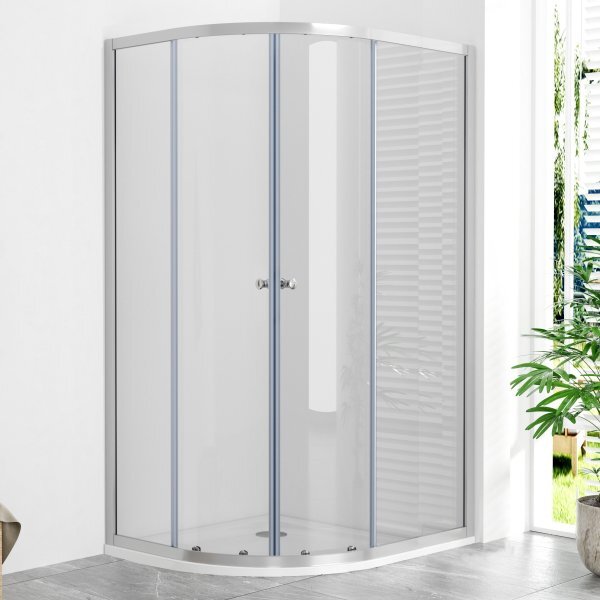 POINT AS ROCKY 100x80 Clear Pravý Asymetrický sprchovací kút s mramorovou vaničkou