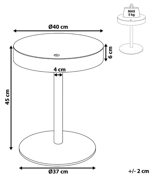 Odkladací stolík tmavé drevo biela MDF oceľ ø 40 cm okrúhly s úložným priestorom moderný škandinávsky štýl obývacia izba
