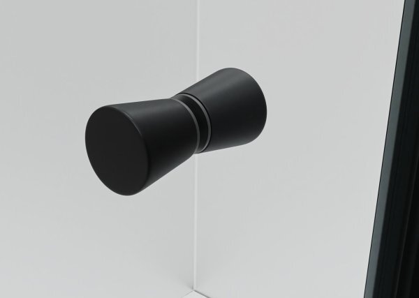 NICOL COMBI II Black 80x100x80 Číre Sprchovací kút s posuvnými dverami