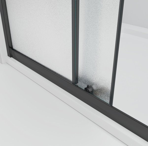 NICOL COMBI II Black 80x100x80 Grape Sprchovací kút s posuvnými dverami