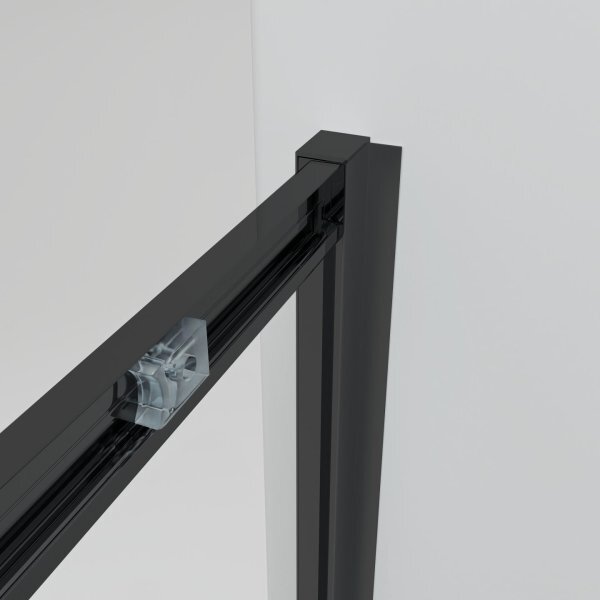 NICOL COMBI Black 100x80 číre Sprchovací kút s posuvnými dverami