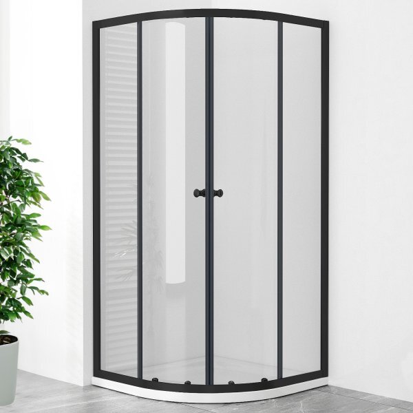 POINT BLACK ROCKY 80 Clear Štvrťkruhový sprchovací kút s mramorovou vaničkou