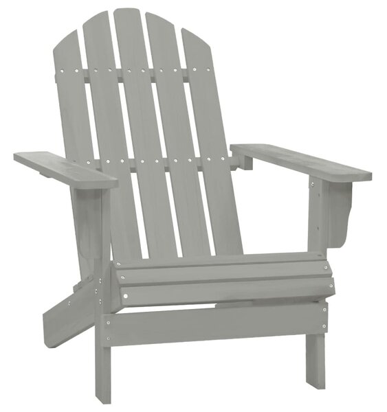 Záhradná stolička sivá drevená