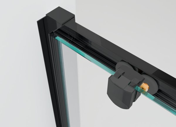 NICOL COMBI II Black 80x100x80 Číre Sprchovací kút s posuvnými dverami