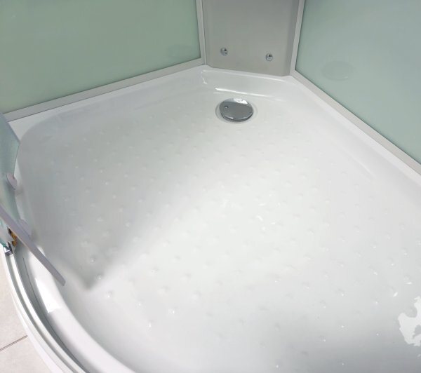 MILD 80 WHITE Sprchový box štvrťkruhový s akrylátovou vaničkou a sedátkom