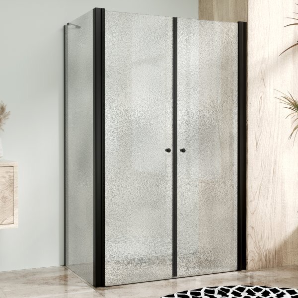 BETA COMBI Black 90x80 Grape Obdĺžnikový sprchovací kút bez vaničky
