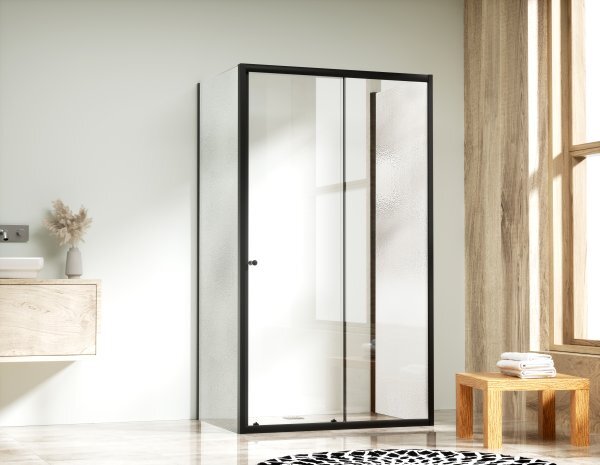 NICOL COMBI II Black 80x100x80 Číre+Grape Sprchovací kút s posuvnými dverami