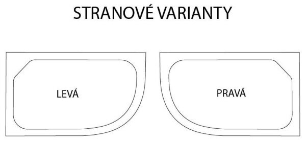 SAP AS 100x80 Ľavá Sprchová vanička hlboká