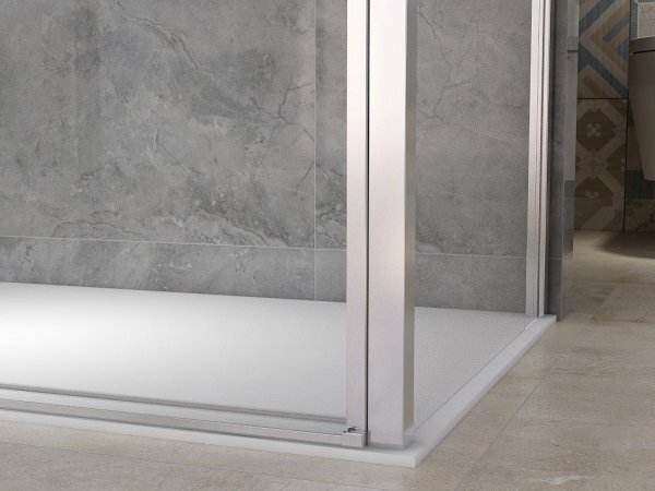 HANY ROCKY 80x80 Grape Sprchovací kút štvorcový s mramorovou vaničkou