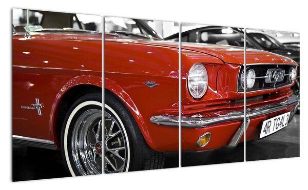 Červené auto - obraz (Obraz 160x80cm)