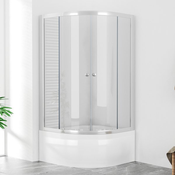 POINT SAP 100x80 Clear Asymetrický sprchovací kút s vysokou vaničkou, ľavé prevedenie