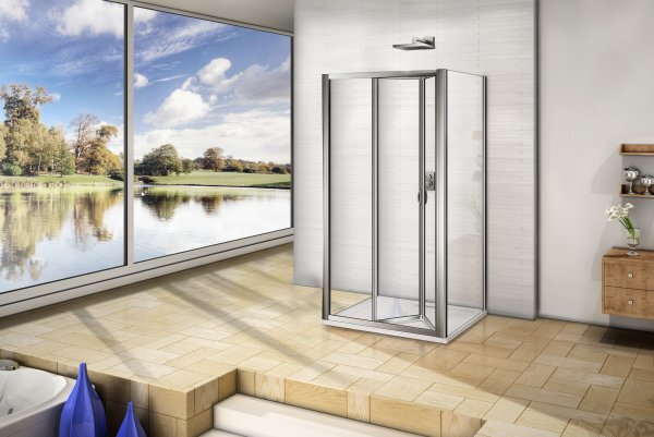 WRITE COMBI II 80x90x80 Sprchovací kút so zalamovacími dverami nástenný