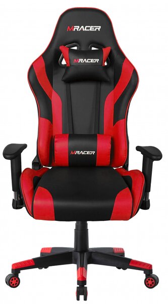 MERCURY Herná stolička MRacer koženka, čierno-červená