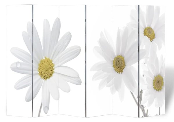 Skladací paraván 217x170 cm potlač kvetov