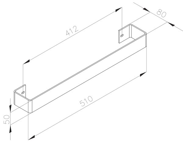 Sapho Sapho, COLONNA držiak uterákov 450x74mm, leštená nerez, IRPA14
