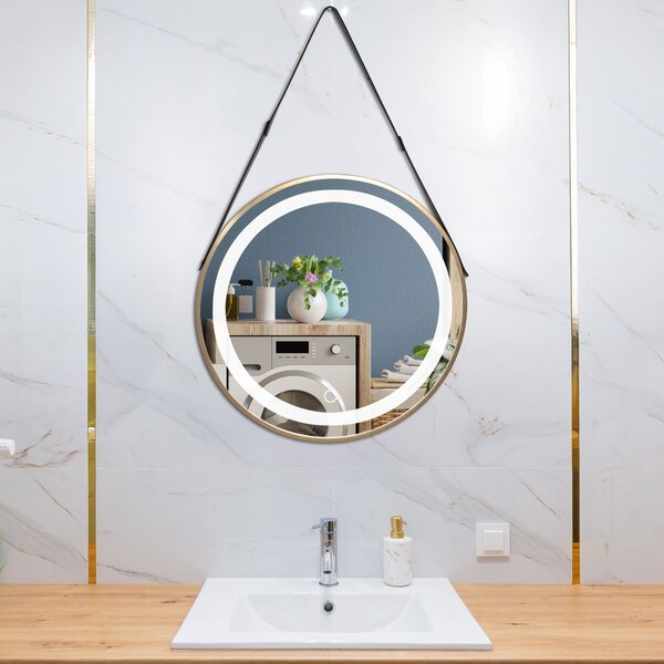Rea Zrkadlo ⌀60 cm s regulovateľným LED osvetlením HOM-01504