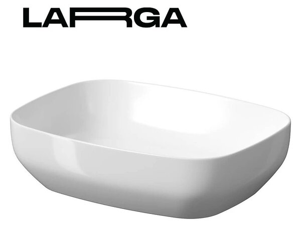 Cersanit Larga, umývadlo na dosku 50x39 cm, biela lesklá, K677-003