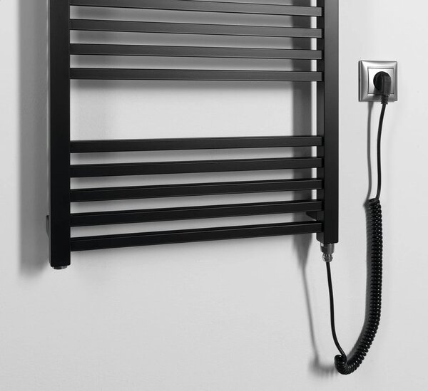 Sapho Sapho, METRO-E elektrické vykurovacie teleso, rovné, 500x1060 mm, 400 W, čierna matná, ME410B