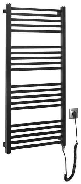Sapho Sapho, METRO-E elektrické vykurovacie teleso, rovné, 500x1060 mm, 400 W, čierna matná, ME410B