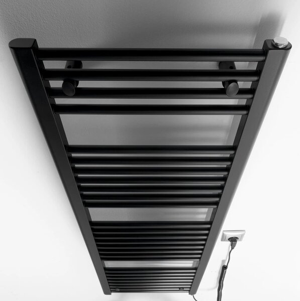 Aqualine Aqualine, DIRECT-E elektrické vykurovacie teleso, rovné, 450x1320 mm, 400 W, čierna, ILE34TB