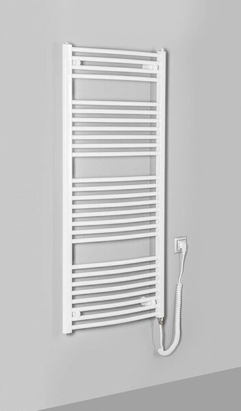 Aqualine Aqualine, DIRECT-E elektrické vykurovacie teleso, rovné, 450x1320 mm, 400 W, čierna, ILE34TB