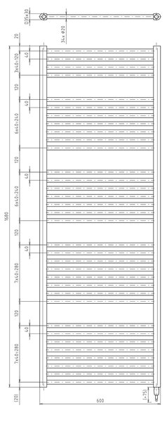 Aqualine Aqualine, DIRECT-E elektrické vykurovacie teleso, rovné, 600x1680 mm, 800 W, čierna, ILE66TB