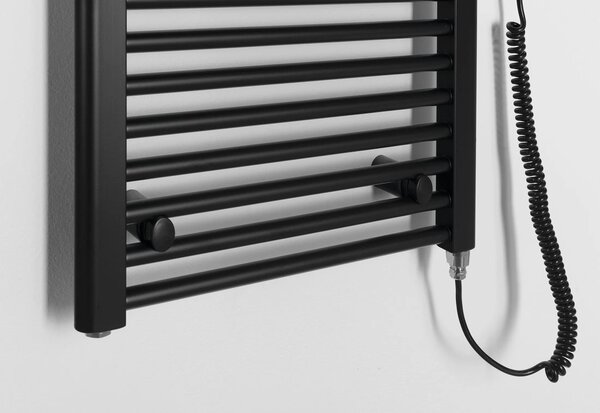Aqualine Aqualine, DIRECT-E elektrické vykurovacie teleso, rovné, 450x1320 mm, 400 W, čierna, ILE34TB