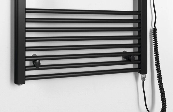 Aqualine Aqualine, DIRECT-E elektrické vykurovacie teleso, rovné, 600x1680 mm, 800 W, čierna, ILE66TB