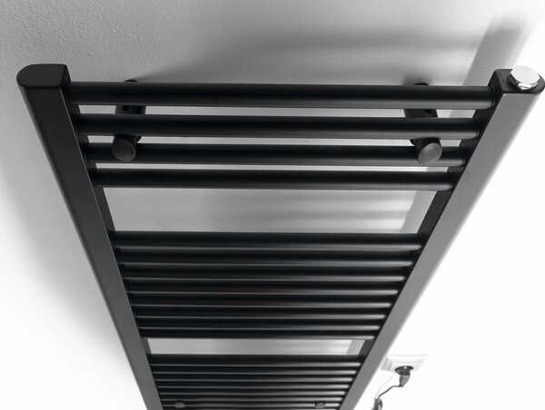 Aqualine Aqualine, DIRECT-E elektrické vykurovacie teleso, rovné, 450x960 mm, 300 W, čierna, ILE94TB