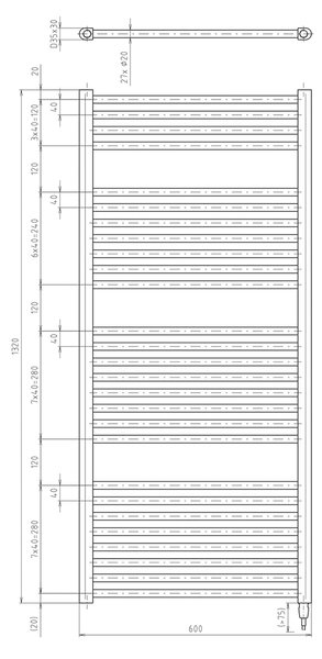 Aqualine Aqualine, DIRECT-E elektrické vykurovacie teleso, rovné, 600x1320 mm, 600 W, čierna, ILE36TB