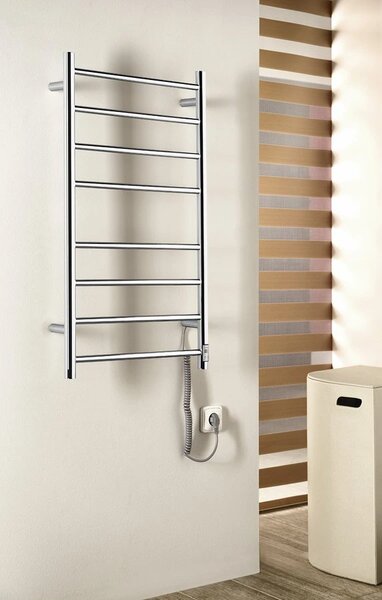 Sapho Sapho, REDONDO elektrický sušiak uterákov, guľatý, 600x1500 mm, 130 W, leštená nerez, ER250V