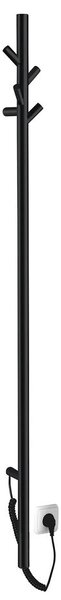 Sapho Sapho, PASADOR elektrický sušiak uterákov, guľatý, 150x1500 mm, 30 W, čierna matná, ER175BV