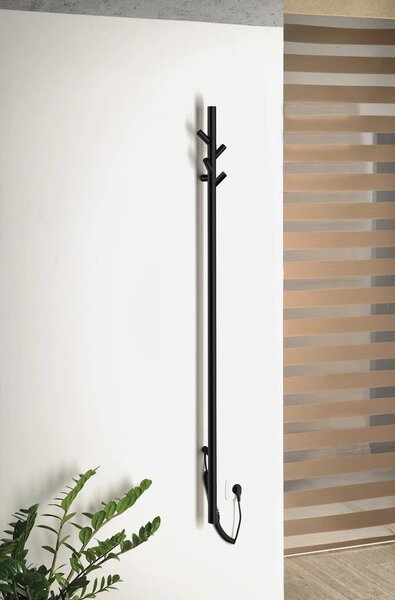 Sapho Sapho, PASADOR elektrický sušiak uterákov, guľatý, 150x1500 mm, 30 W, čierna matná, ER175BV