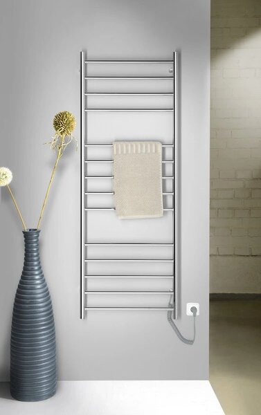 Sapho Sapho, REDONDO elektrický sušiak uterákov, guľatý, 500x900 mm, 75 W, čierny matná, ER220BV