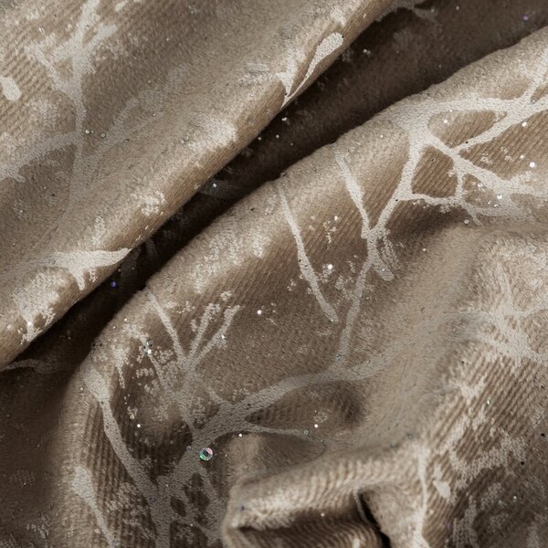 Dekorstudio Zamatový záves AMINA s riasiacou páskou 140x270cm - tmavobéžový