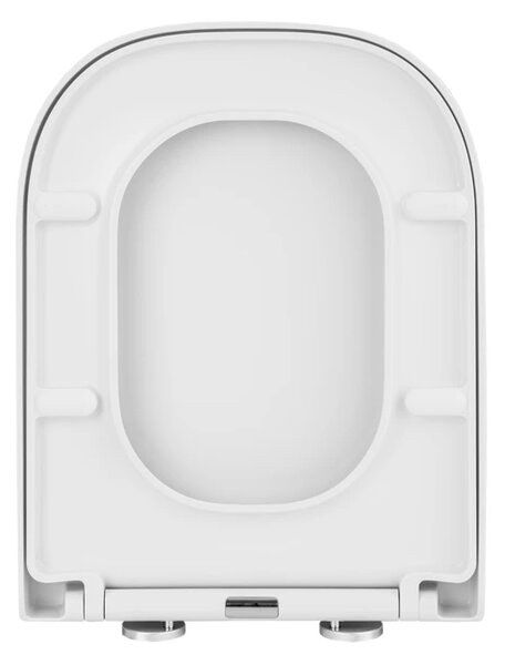 Gamma Lumino, toaletné WC sedátko 445x345mm z PP s pomalým zatváraním, biela, GAM-LUMINO