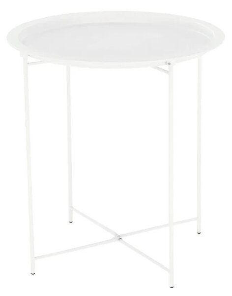 Kondela RENDER BI 0000273680 - Príručný stolík s odnímateľnou táckou, biela