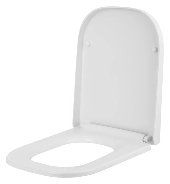 Gamma Lumino, toaletné WC sedátko 445x345mm z PP s pomalým zatváraním, biela, GAM-LUMINO
