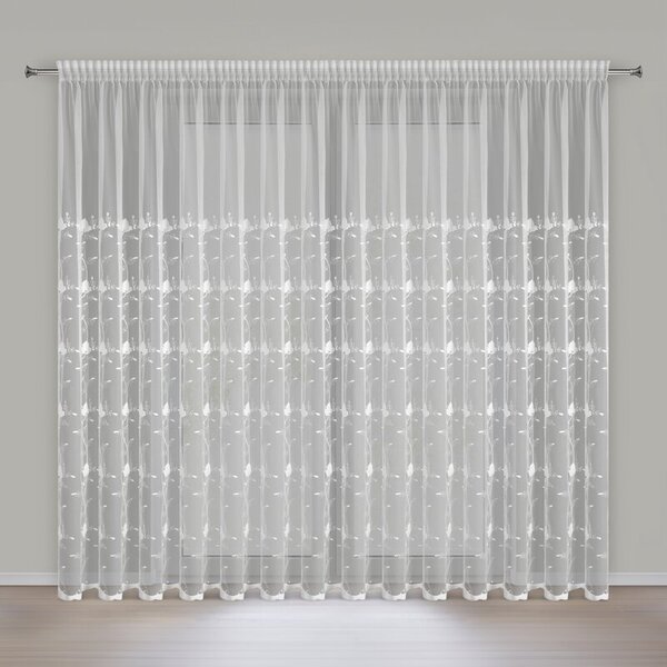 Dekorstudio Záclona CLARISA s riasiacou páskou 500x250cm - biela