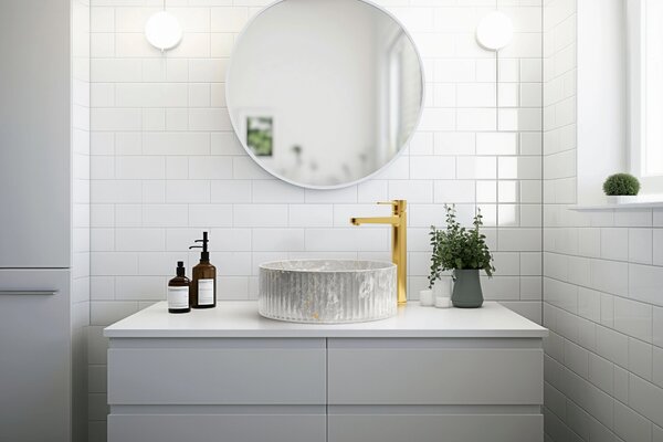 Invena Glamour Trend, umývadlo na dosku 360x360x120 mm, imitácia kameňa, INV-CE-63-703-C