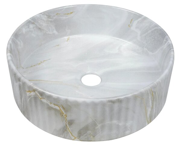 Invena Glamour Trend, umývadlo na dosku 360x360x120 mm, imitácia kameňa, INV-CE-63-703-C