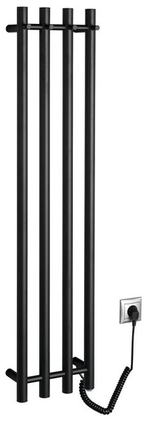 Sapho Sapho, PAPINADO elektrický sušiak uterákov, 263x1200mm, 85W, čierna mat, ER350
