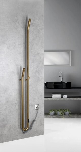 Sapho Sapho, DUOPASSO elektrický sušiak uterákov s časovačom, 122x1700mm, 45 W, čierna mat, ER330
