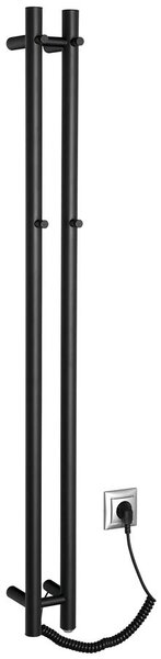 Sapho Sapho, PAPINADO elektrický sušiak uterákov, 109x1200mm, 40W, čierna mat, ER340