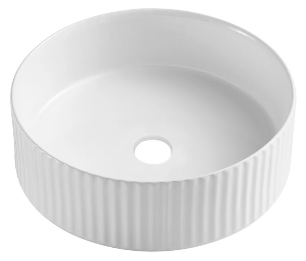Invena Invena, okrúhle keramické umývadlo 360x360x120 mm, biela lesklá, INV-CE-63-001-C