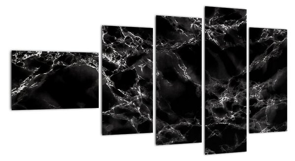 Čiernobiely mramor - obraz (Obraz 110x60cm)